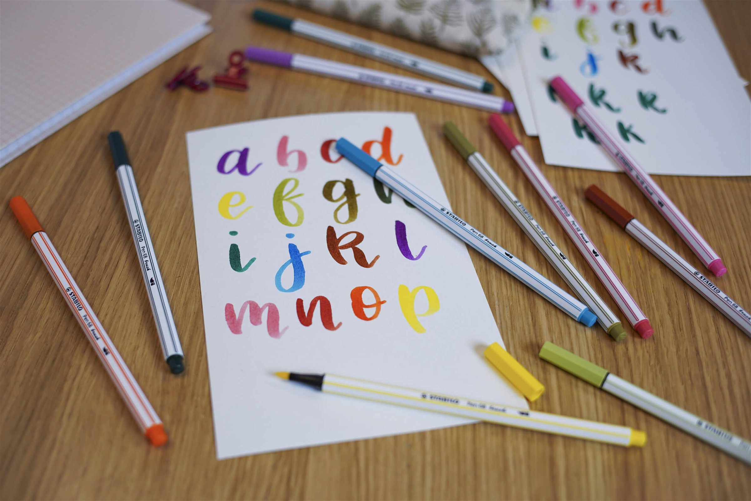 Stabilo Brush Pens Review, How To Learn Hand Lettering for Beginners