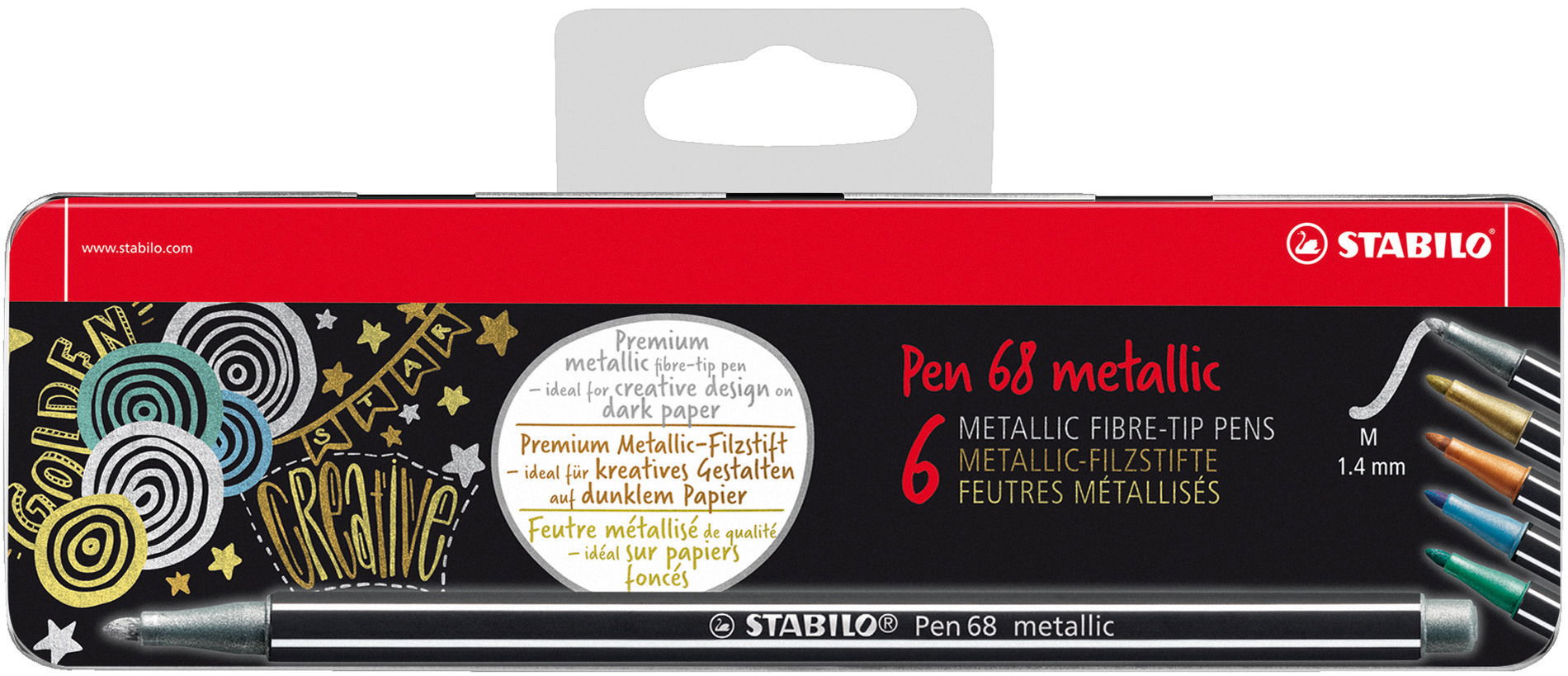 Fasermaler STABILO Pen 68 metallic