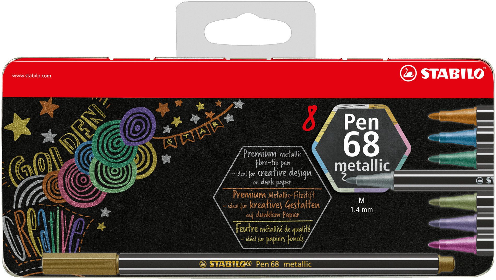 Fasermaler STABILO Pen 68 metallic