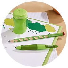 Ergonomic triangular pencil school set - 2 designs