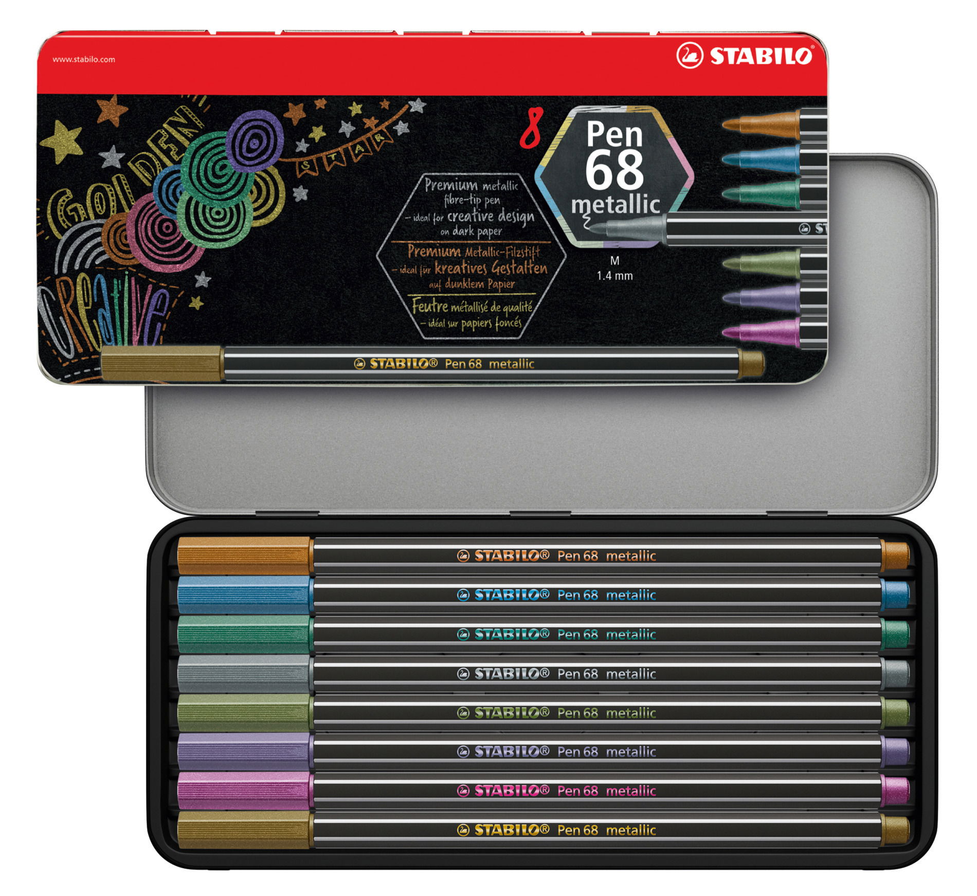 Fasermaler STABILO Pen 68 metallic