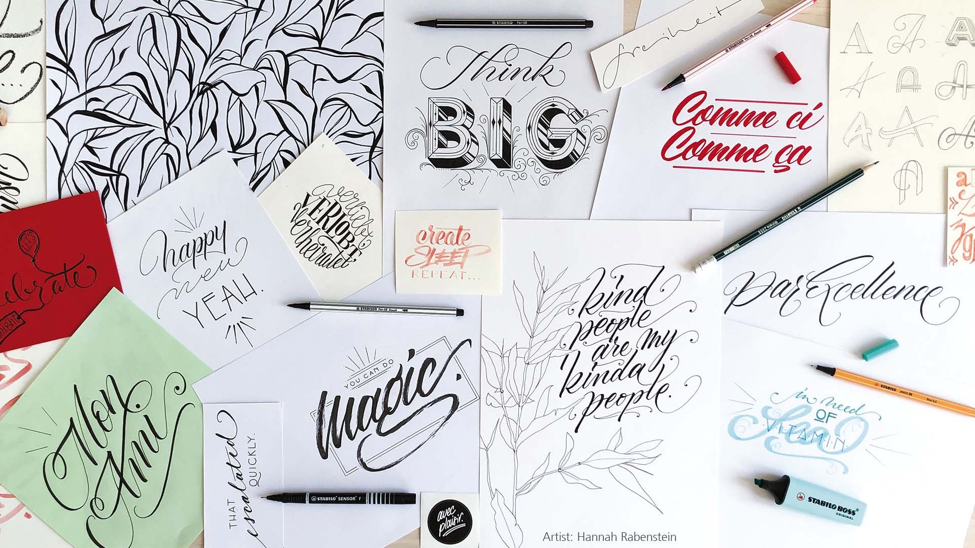 6 Brush Pens For Lettering Beginners - Happy Hands Project