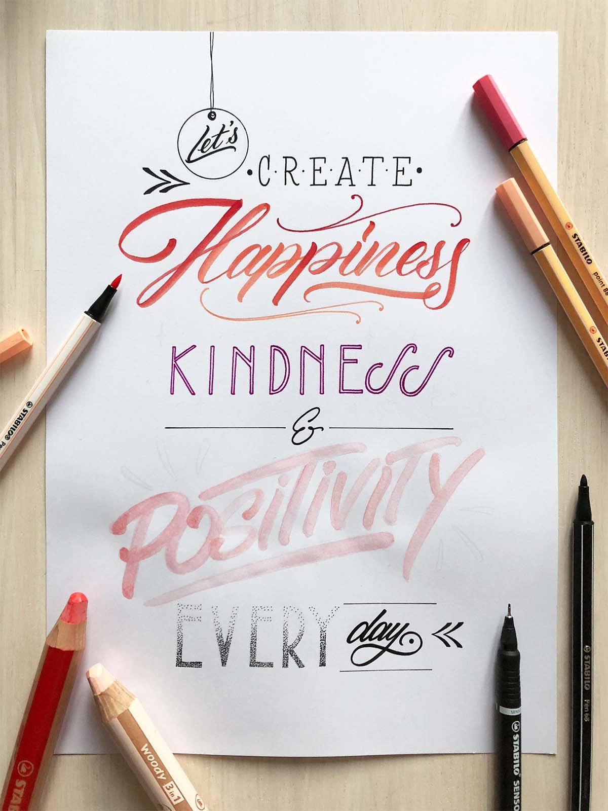 STABILO - FAN ART featuring @indirarealdeal with her Brush pen calligraphy,  using the STABILO pen 68 brush while sharing an online dialogue with her  friends and followers. 🎨🖌🥰 Are you an Introvert