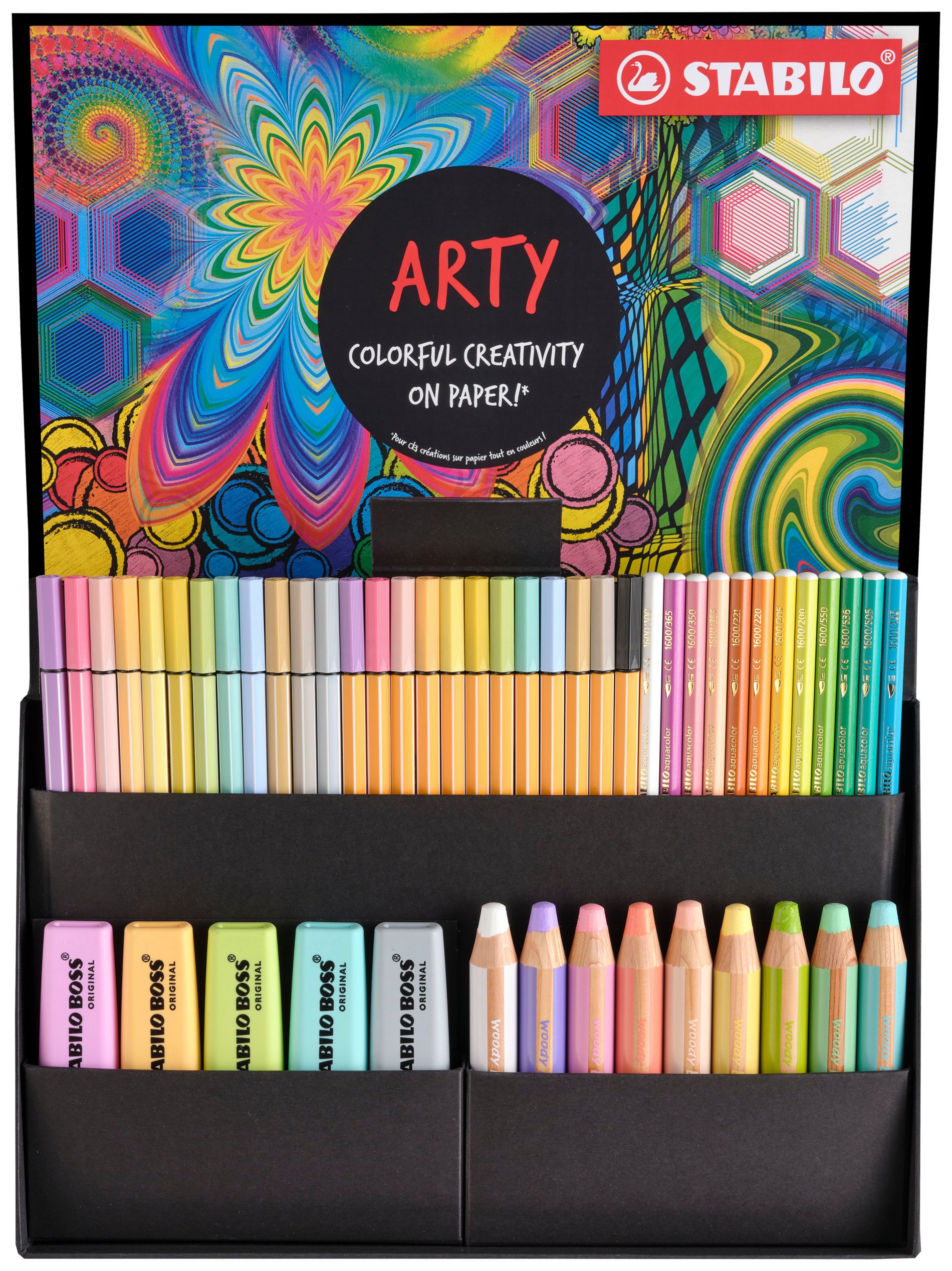 The STABILO ARTY Creative Set Pastel with 50 high quality pens