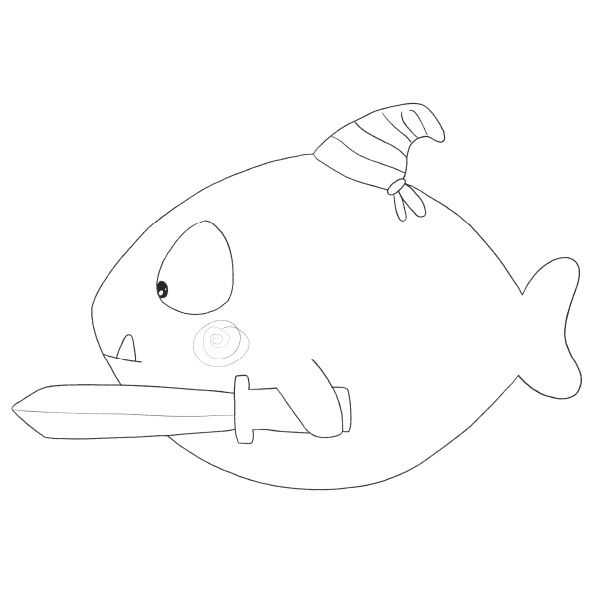 erzieherin mit kindern clipart fish