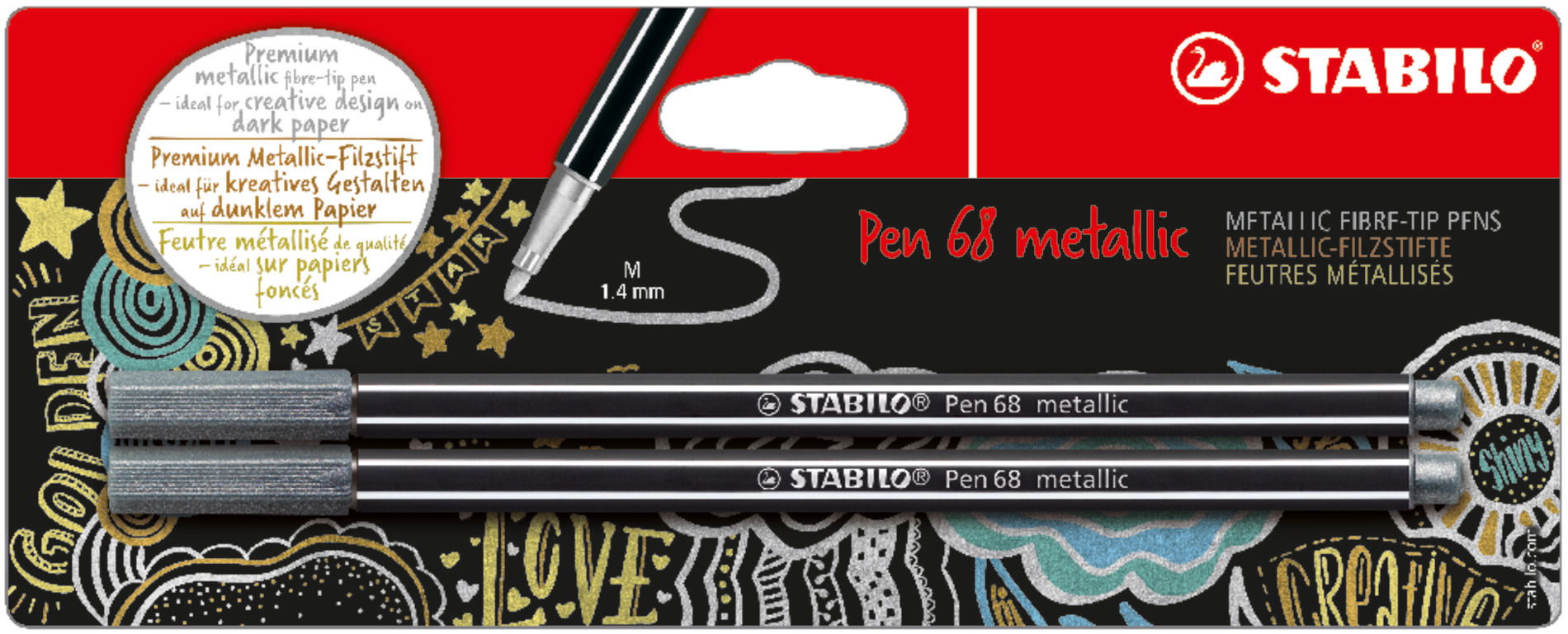 Fasermaler STABILO Pen 68 metallic