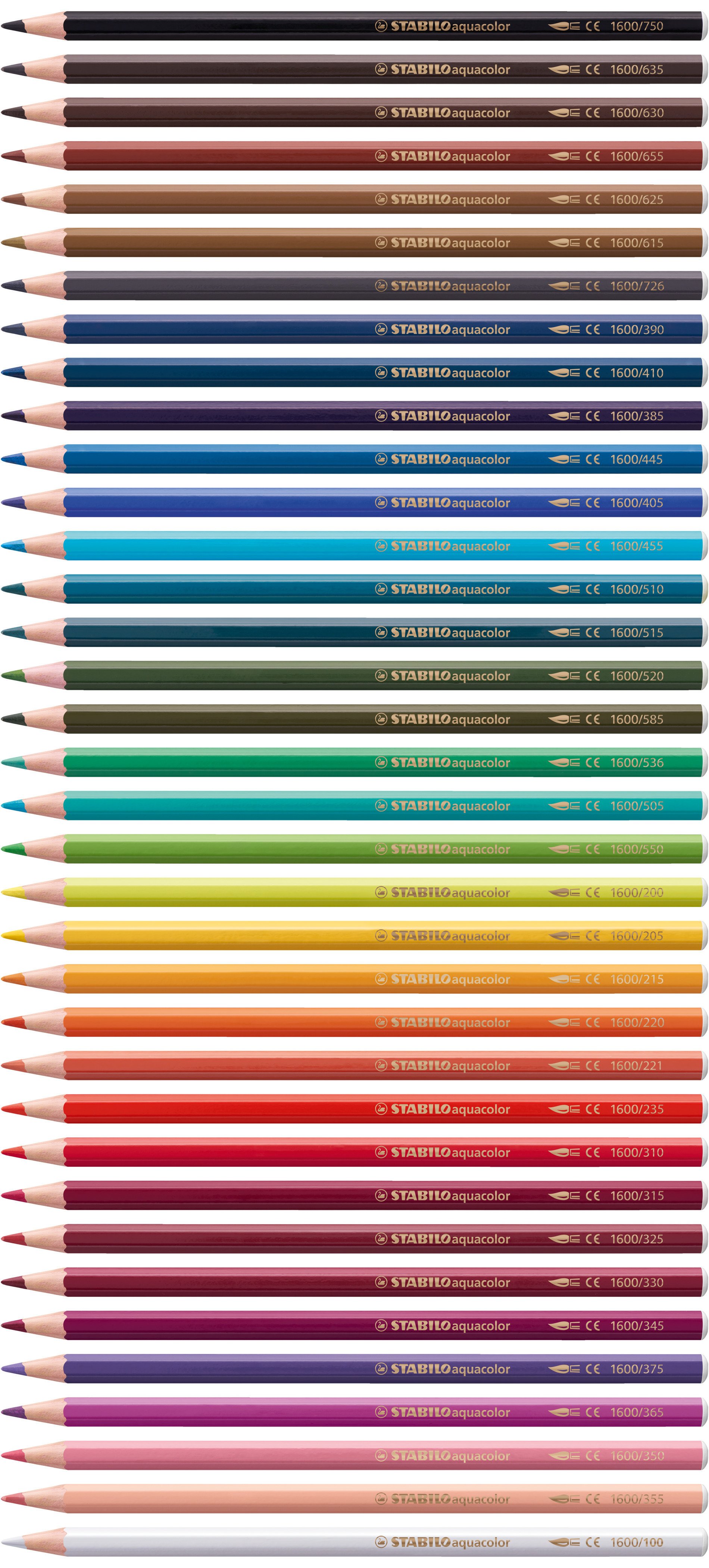 Set de 36 crayons aquarellables Stabilo Aquacolor 